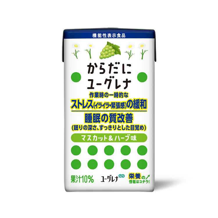 からだにユーグレナ マスカット＆ハーブ味 機能性表示食品（24本セット）